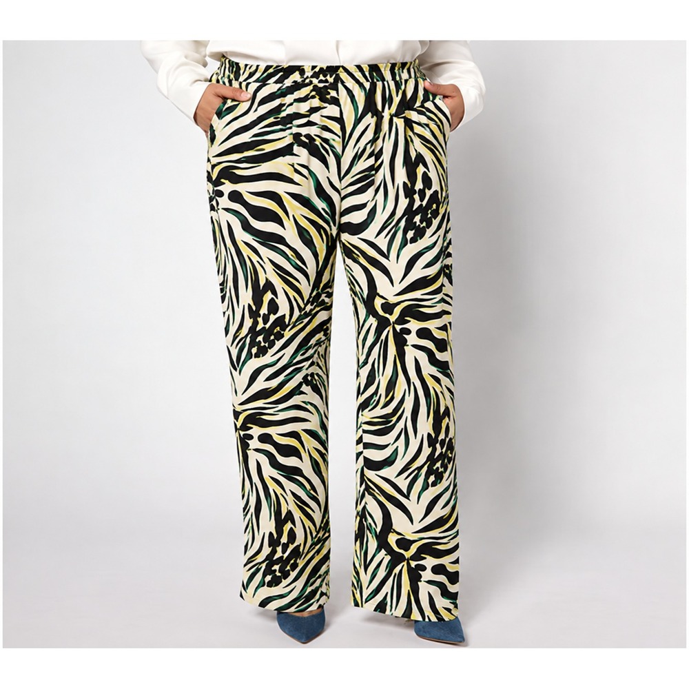 Women with Control Como Jersey Regular Wide Leg Pants Safari Chic,X-Large